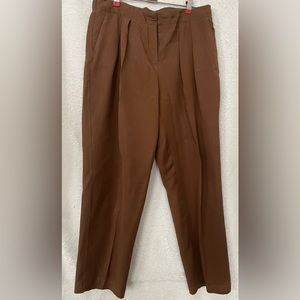 Brown ankle length dress pants